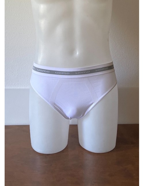 Slip Uomo in Microfibra confezione da 2 pezzi Colore Bianco Taglie S M